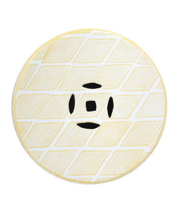 Moroccan Diamonds 18" Ceramic Drum Garden Stool - JONATHAN Y
